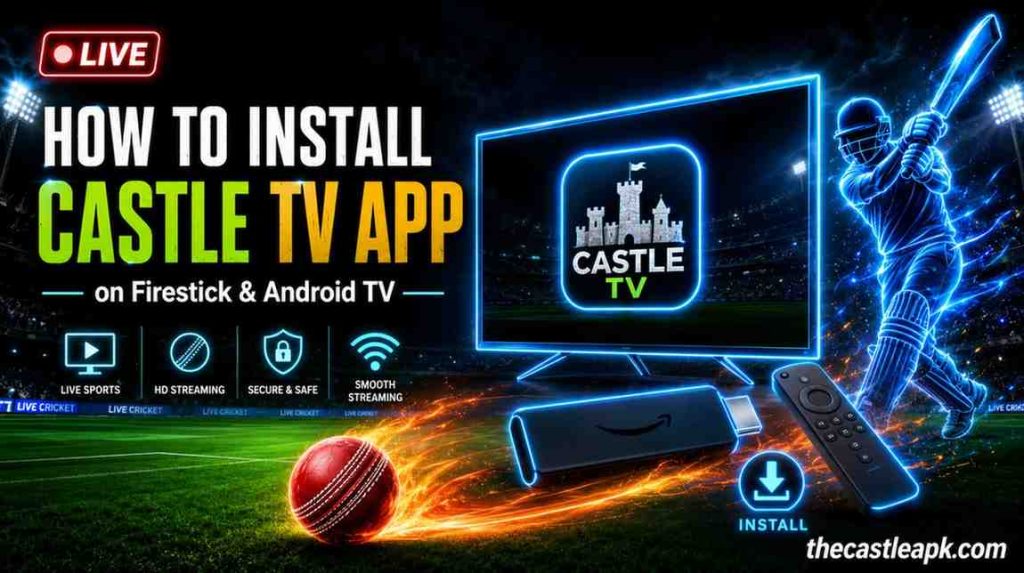 Step by step guide to install Castle TV App on Firestick and Android TV for live sports HD streaming on big screen.